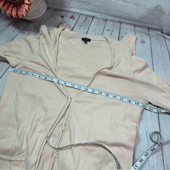 talbots sweater Cardigan w/ tank light dusty pink cotton blend sz L - Picture 8 of 11